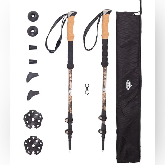 Outdoor Gear Camouflage Trekking Poles - Black and Brown